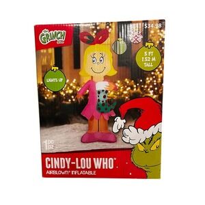 Cindy‎ Lou Who Inflatable 5 ft Christmas Yard Decor Decoration Dr. Seuss Grinch